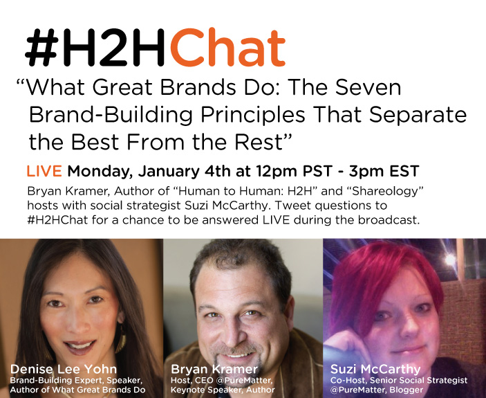 Replay #H2HChat “What Great Brands Do” with Denise Lee Yohn